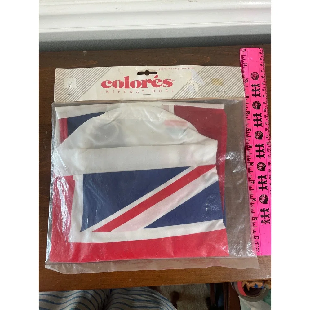 Vintage Colores International Union Jack Windsocks Set of 2 Made in USA New